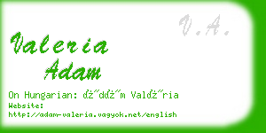 valeria adam business card